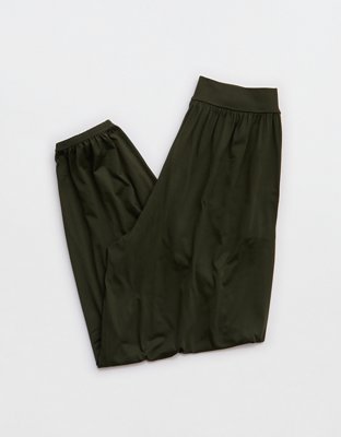 OFFLINE By Aerie The Hugger Go With The Flow Baggy Jogger - Olive Petal