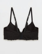 Sunnie Bloom Lace Full Coverage Lightly Lined Bra - True Black